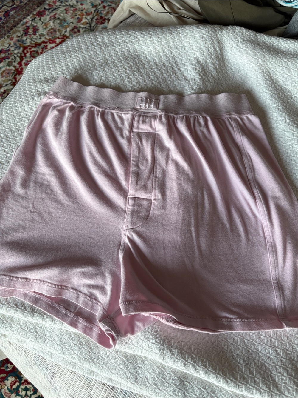 SLIMS Classic Knit Boxer Shorts - Light Pink